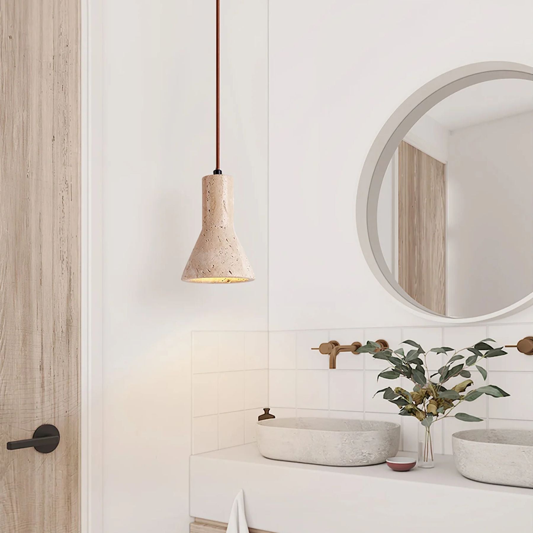 Aeremis Natural Stone Pendant Lamp