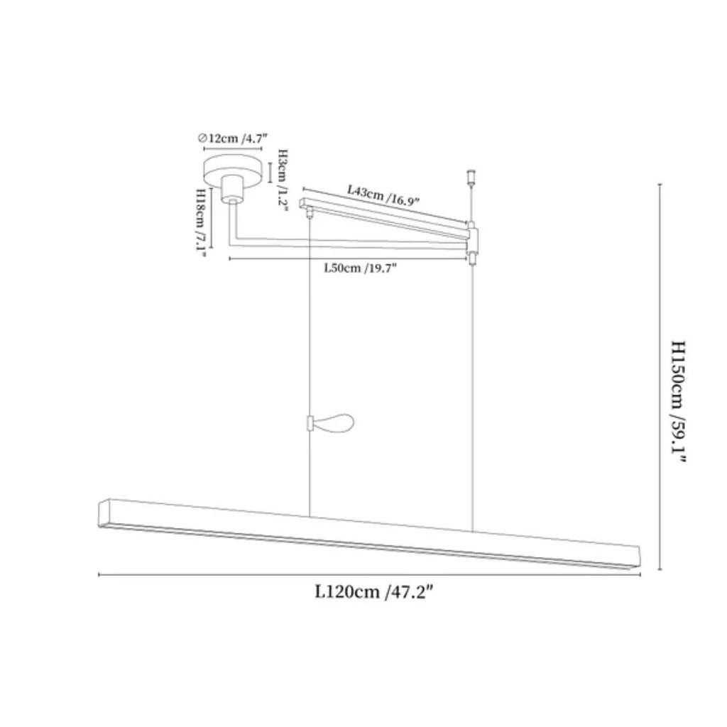 Amivesa Swing Arm Pendant Lamp