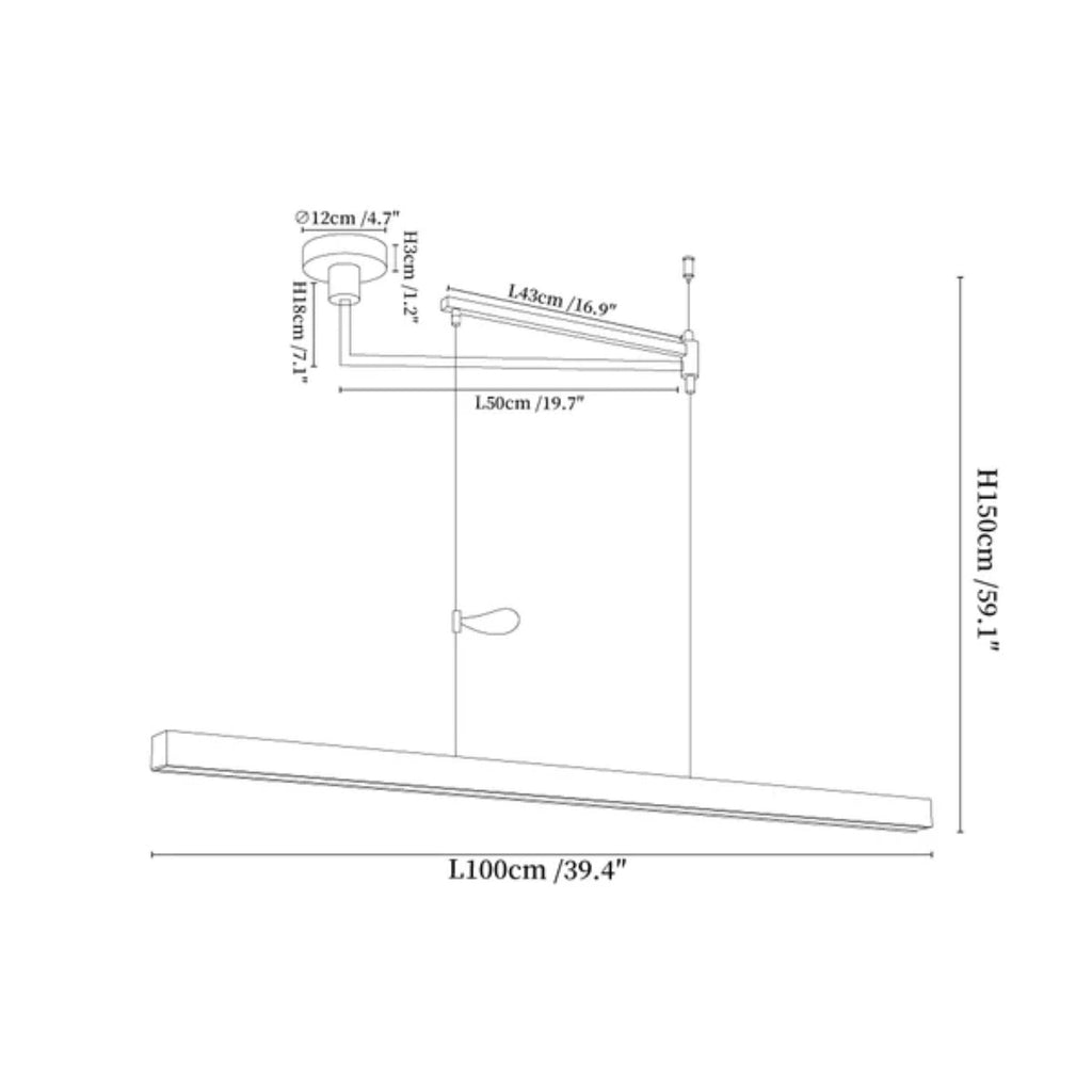 Amivesa Swing Arm Pendant Lamp