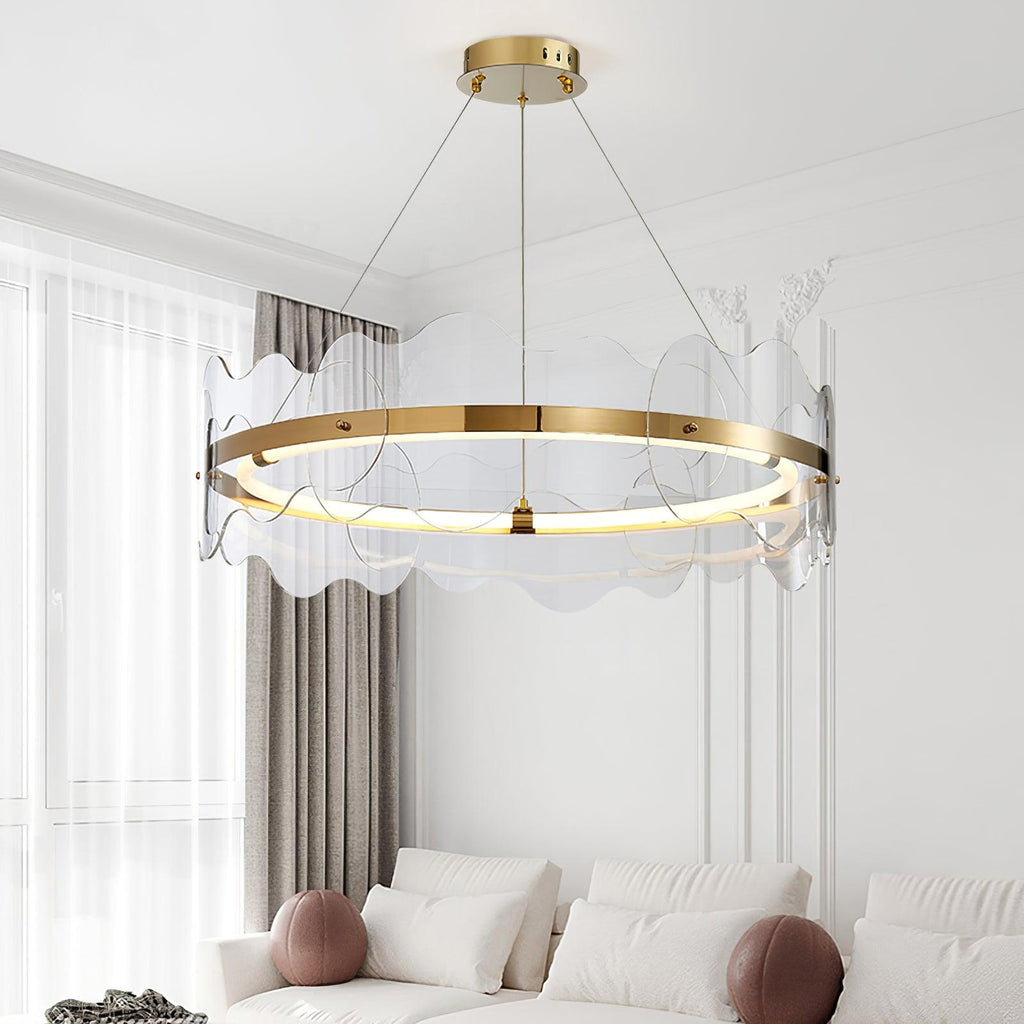 Acrylon Waved Pendant Lamp