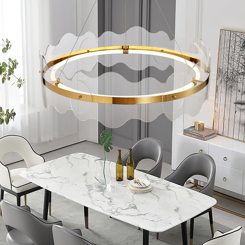 Acrylon Waved Pendant Lamp